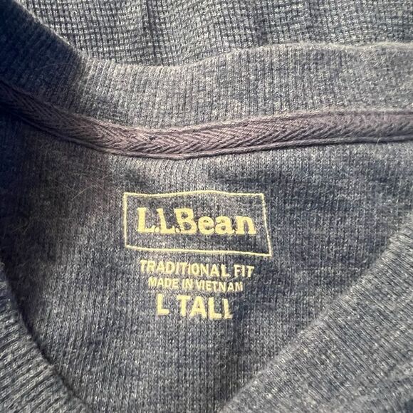 L.L. Bean mens blue waffle shirt. Size large tall - Picture 3 of 9